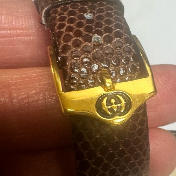 Gucci Ladies Gold Dial Sherry Line 18K Electro plated Vintage Swiss Made 17cm - Picture 13 of 17